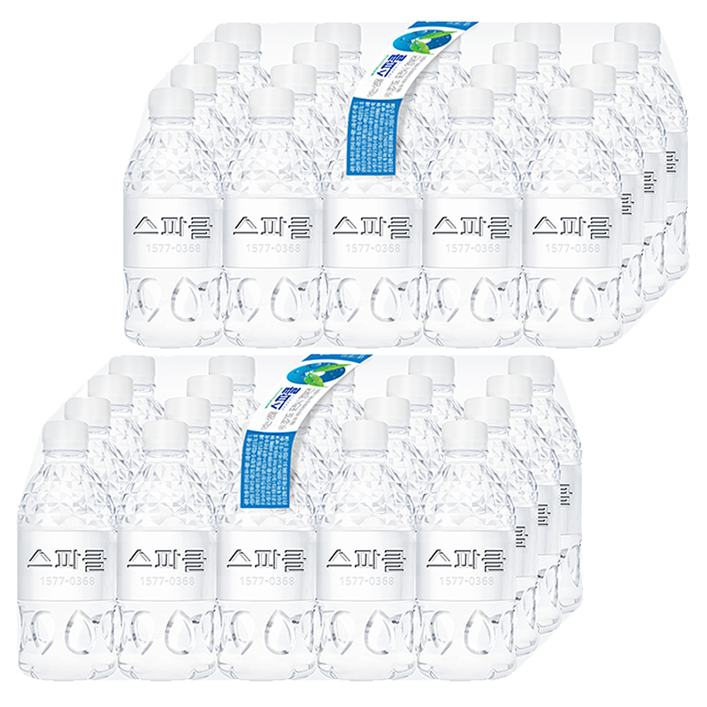 스파클 미니 생수 330ml x 40개입 무라벨 먹는샘물